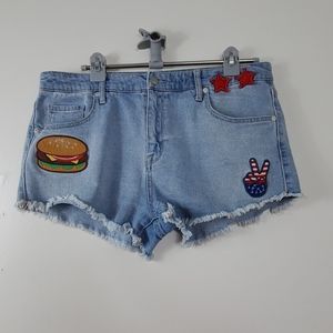 Mossimo High Rise Denim Shorts Size 14/34